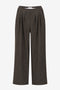Lean wide-leg Hose | Dark Brown