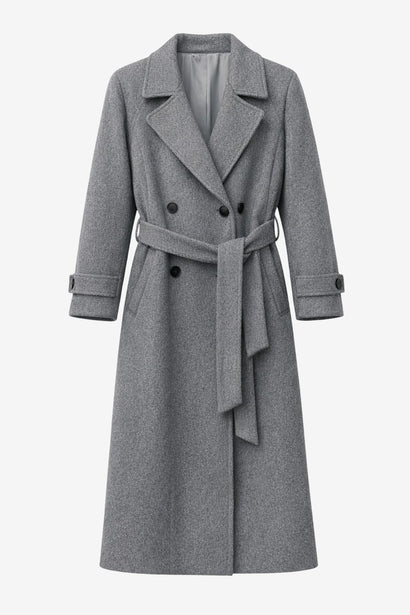 Long alveare coat 61633 | Grigio medio