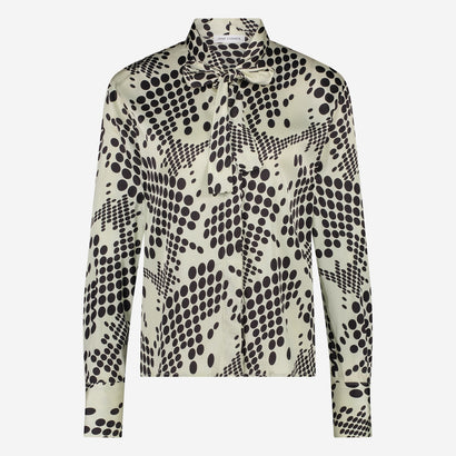Anija printed stretch viscose blouse | White