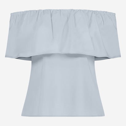 Diane cotton mix top | Light Blue
