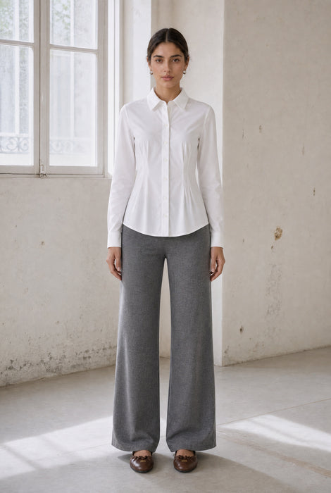 Marcellina blouse technical jersey | White