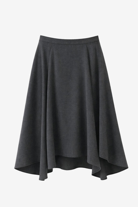 Marta asymmetrical viscose rok | Anthracite