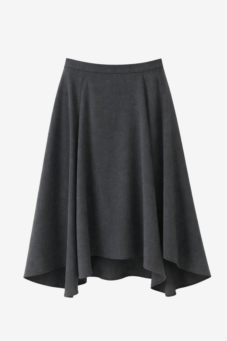 Marta asymmetrical viscose rok | Anthracite
