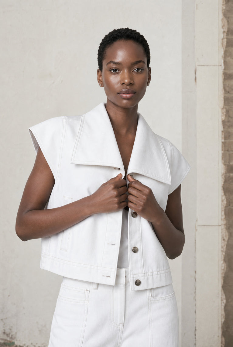 Martinez jeans white Weste | Shiny White