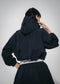 Muse katoen hoodie sweater jacket | Navy