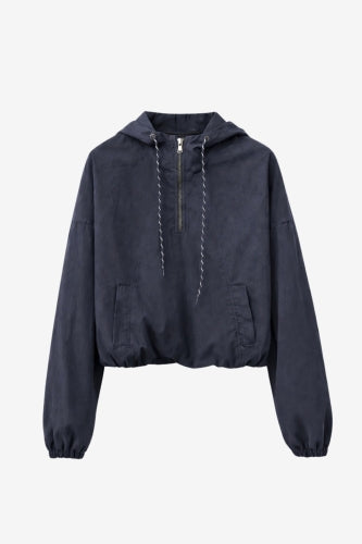 Muse katoen hoodie sweater jacket | Navy