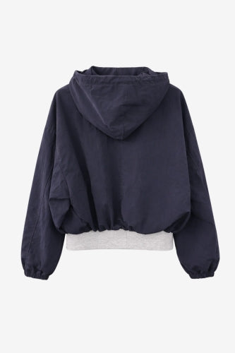 Muse katoen hoodie sweater jacket | Navy