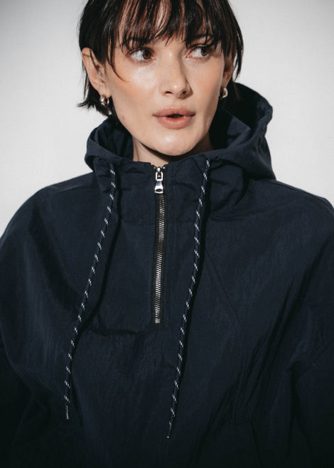 Muse katoen hoodie sweater jacket | Navy