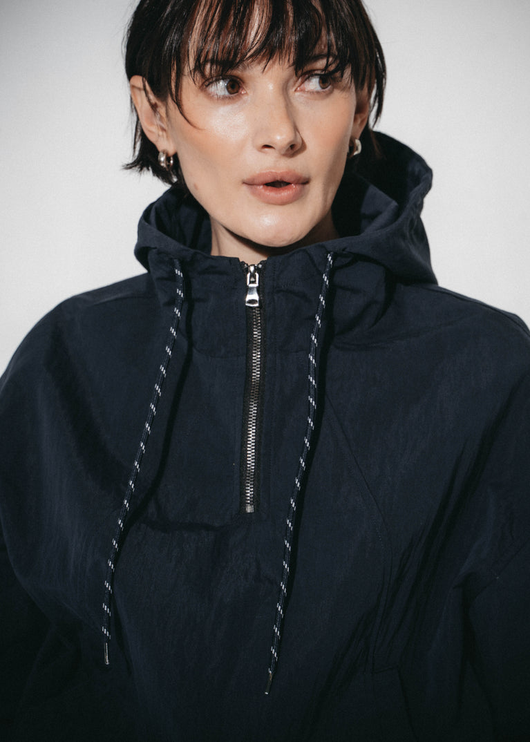 Muse katoen hoodie sweater jacket | Navy