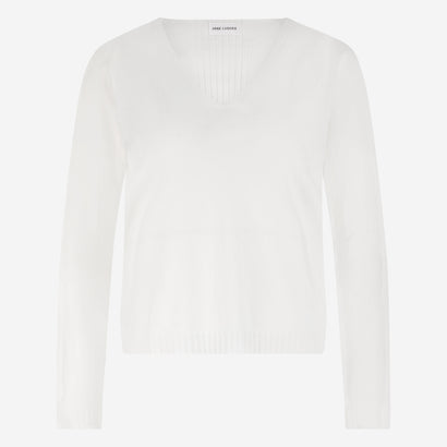 Nahtloser Viskose-Pullover NB186 | Off White