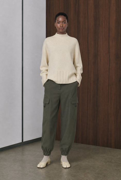 Viscose Naadloos Geverfd pullover NB2275 | Ecru