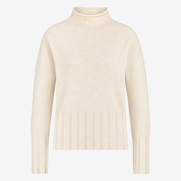 Viscose Naadloos Geverfd pullover NB2275 | Ecru