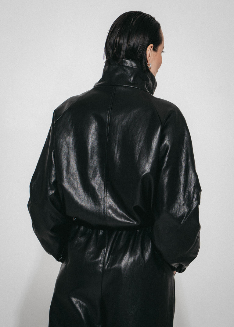 Nerina eco Leer Bomber Jack | Black