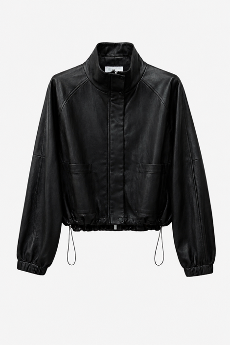Nerina eco Leer Bomber Jack | Black