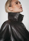 Nerina eco Leer Bomber Jack | Dark Brown
