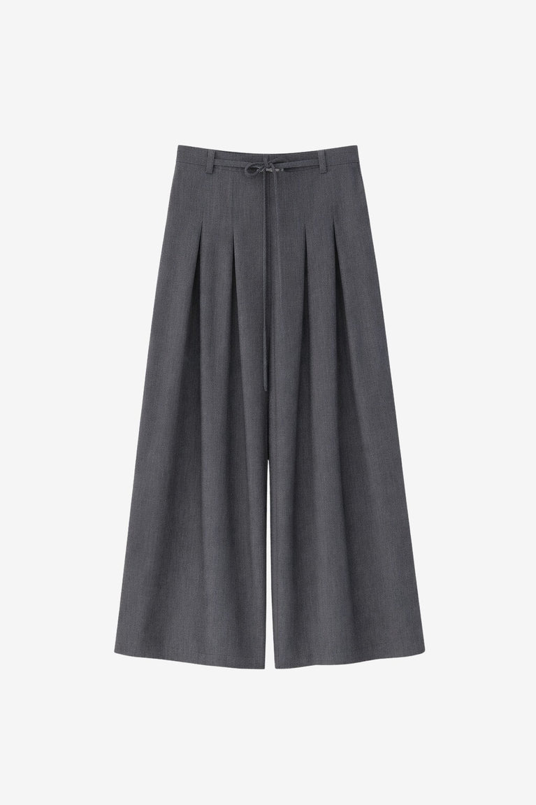 Nova viscose pleated broek | Grey