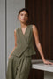 Nyra Viskose blend waistcoat | Brown