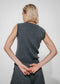Oda back knitted Viskose Weste | Grey