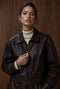 Pola eco leather bomber Jacke | Dark Brown