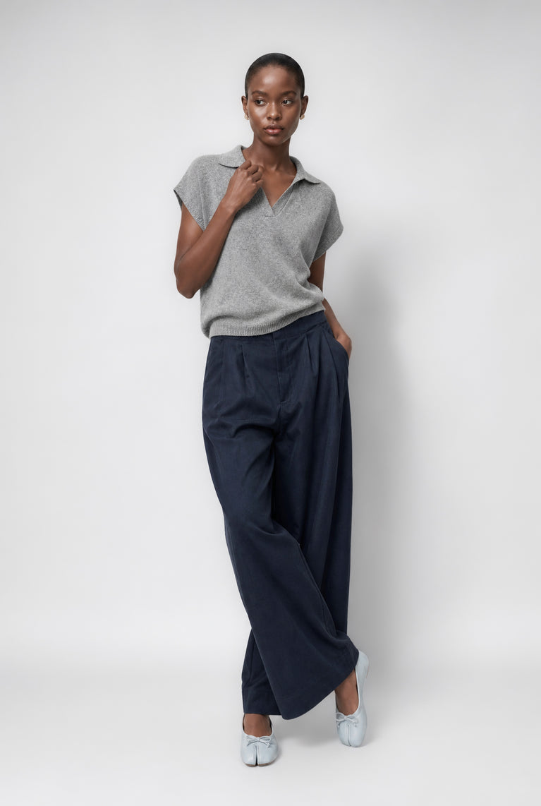 Harlow Baumwolle fancy Hose | Navy