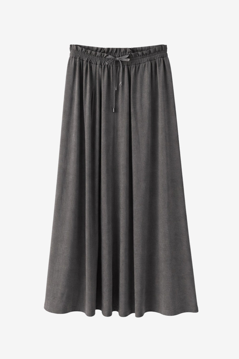 Rapanui light flannel long rok | Dark Grey