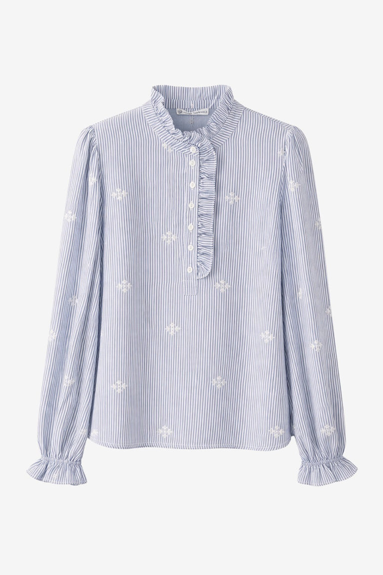 Rina striped Bluse | Blue White