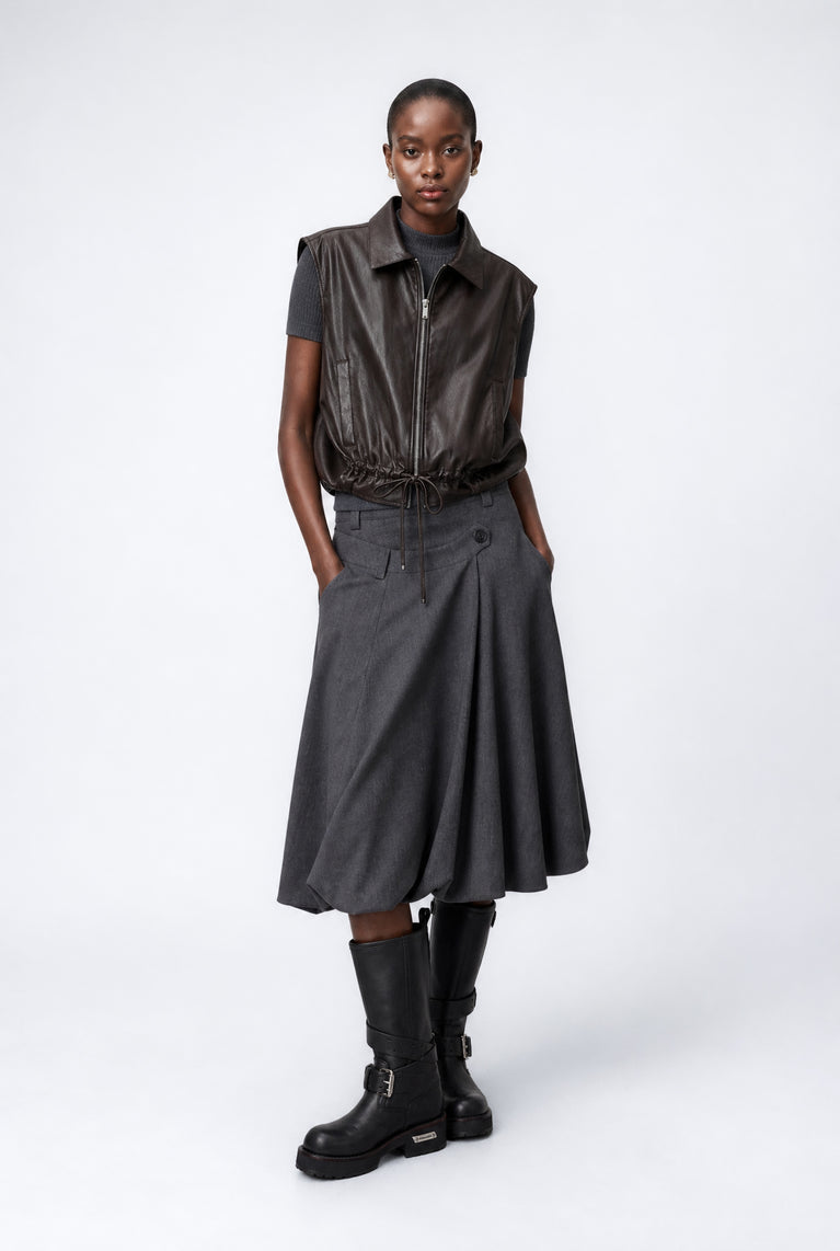 Tess Viskose balloon Rock | Grey