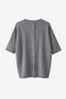 Rora plain knit long top | Grey Melange