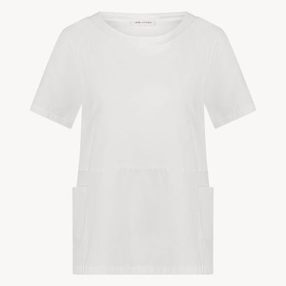 Paola polplin jacket blouse | White