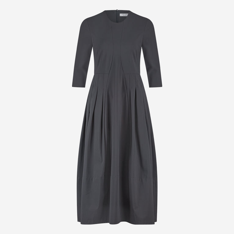 Heide tech jersey dress LS | Grey