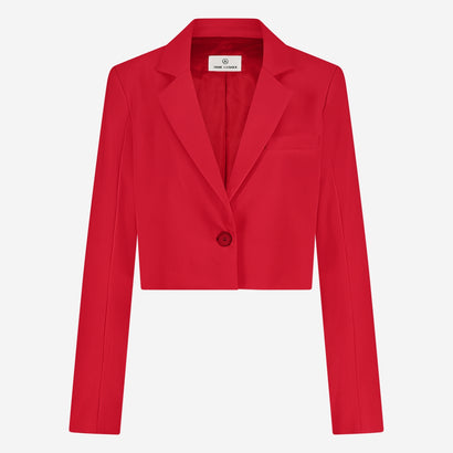 Estele structure technical jersey blazer | Red