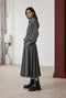 Rapanui light flannel long rok | Dark Grey