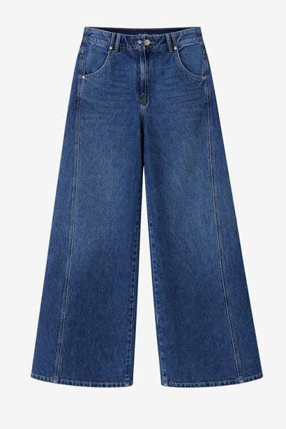 Sassy barrel-jeans i denim | Nattblå