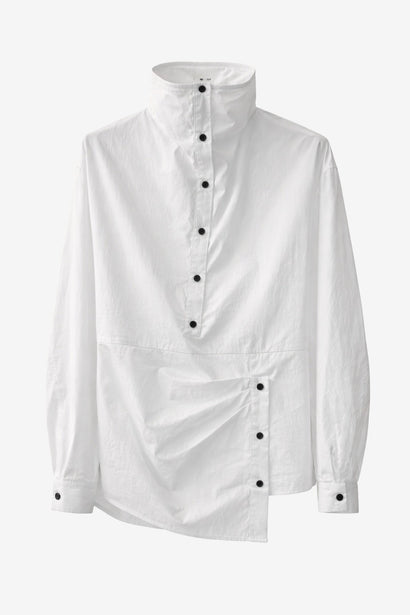 Talia cotton fancy blouse | White