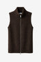 Vest Boucle Lang zip | Brown