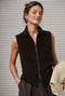 Vest Boucle Lang zip | Brown