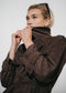 Terra suede effect trench coat | Dark Brown