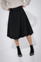 Tess viscose balloon skirt | Black
