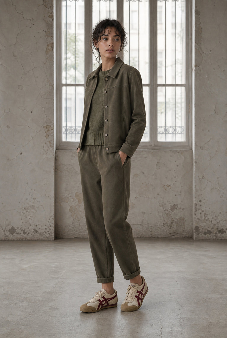 Timmy skuba velvet jacket | Army