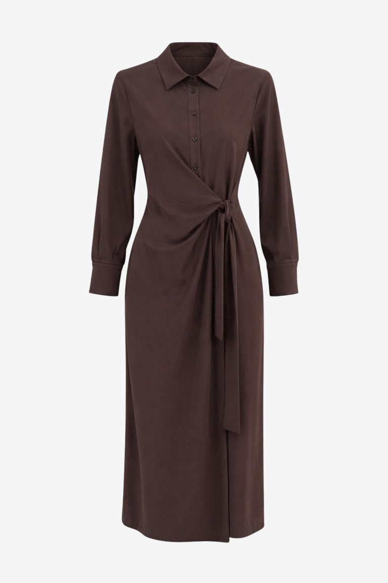 Trydi Kleid technical jersey | Chocolate