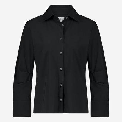 Iva stretch technical jersey blouse | Black