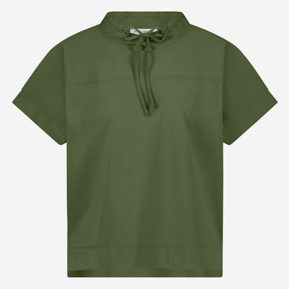 Lucca stretch technical jersey top | Oliva green