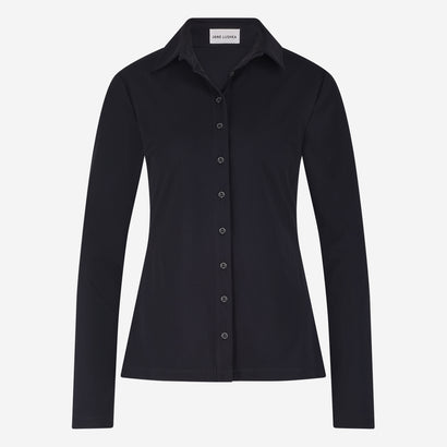 Kikkie blouse brush tech jersey | Black