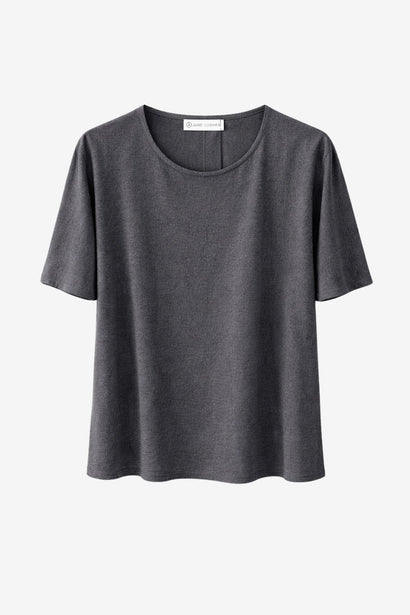 Top Uriele en flanelle légère | Gris foncé