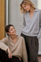 V-neck dyed Viskose pullover NB2310 | Light Grey