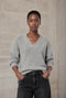V-Ausschnitt melange pullover 26553 | Grey