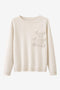 Viskose blend bear pullover 3040 | Ecru