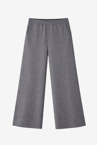 Viscose wide-leg broek | Grey