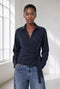 Vivi lyocell knot Bluse | Blue Denim