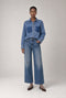 Western repair denim Hemd | Flu Blue